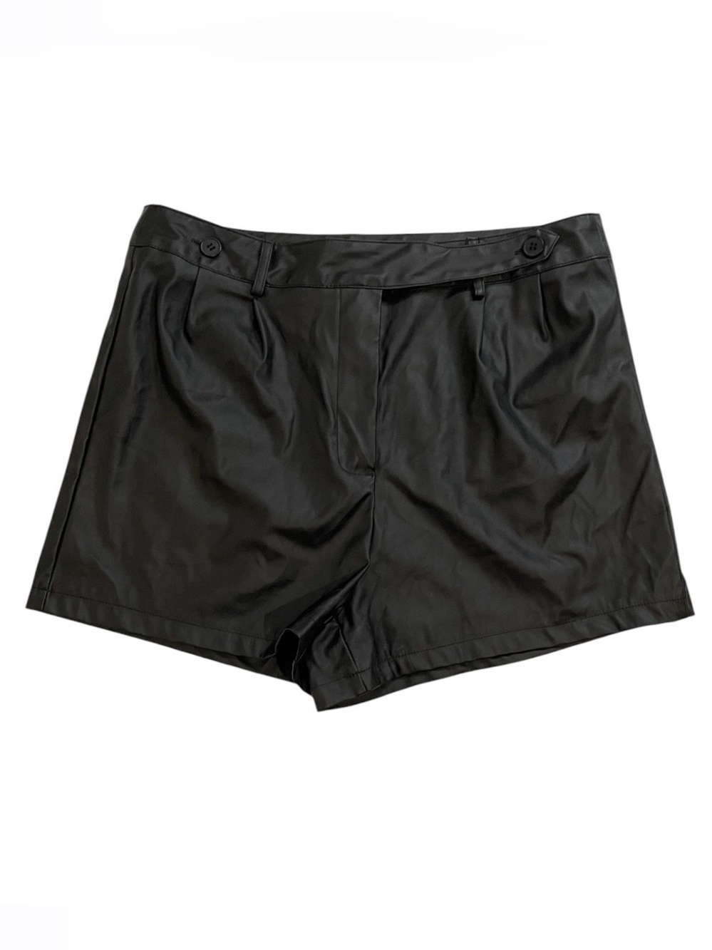 Shein Black Faux Leather Shorts